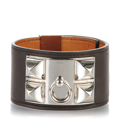 Hermes Chamonix Collier De Chien CDC Bracelet L Chocolate 1 of 6