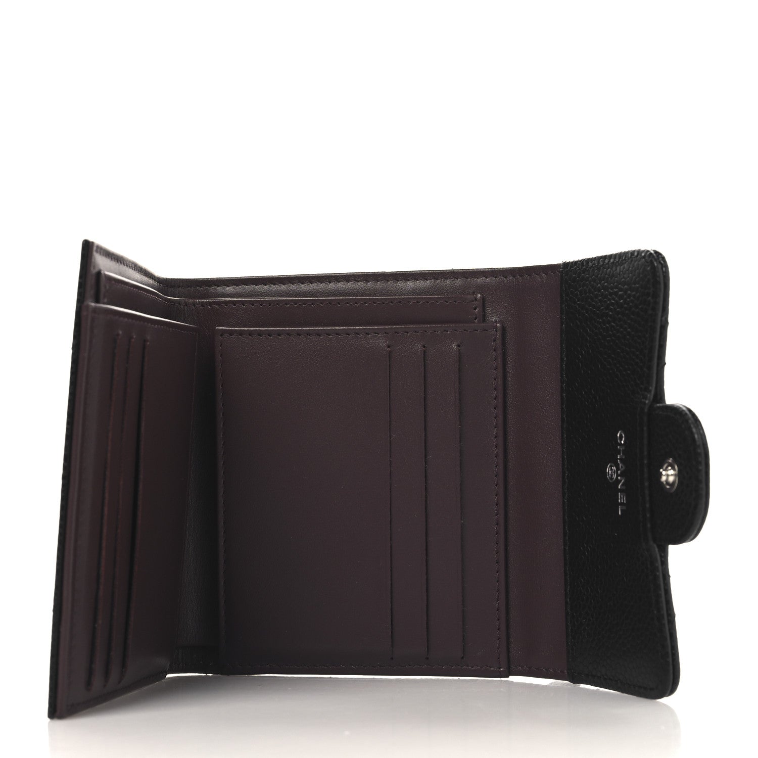 Chanel Caviar Quilted Compact Flap Wallet Black 5 of 8