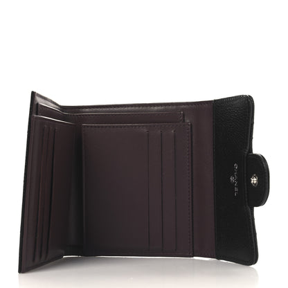 Chanel Caviar Quilted Compact Flap Wallet Black 5 of 8