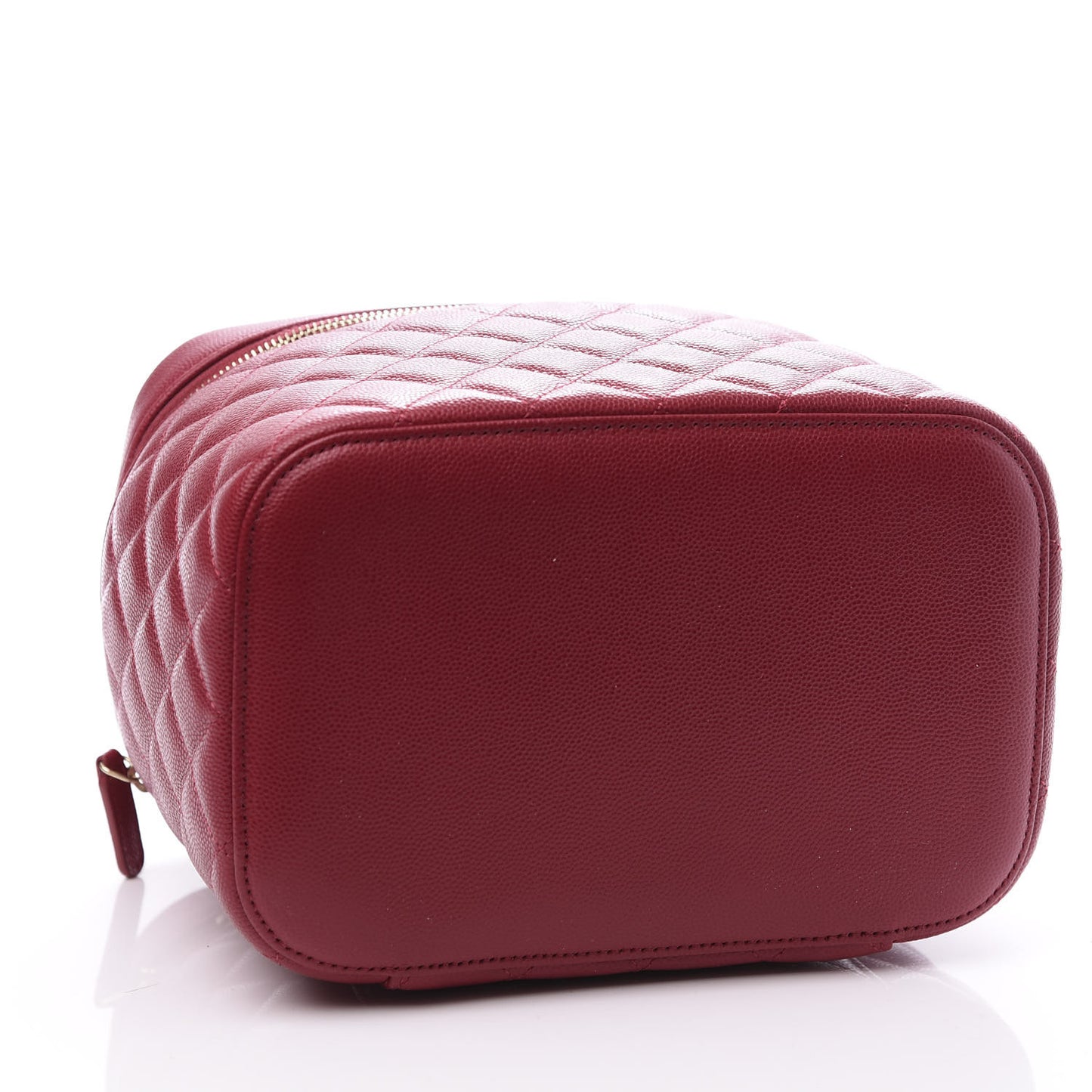 Caviar Quilted Large Vanity Pouch Red
