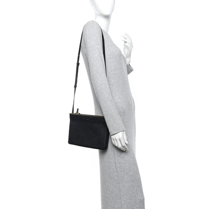 Celine Lambskin Large Trio Crossbody Bag Black 2 of 15