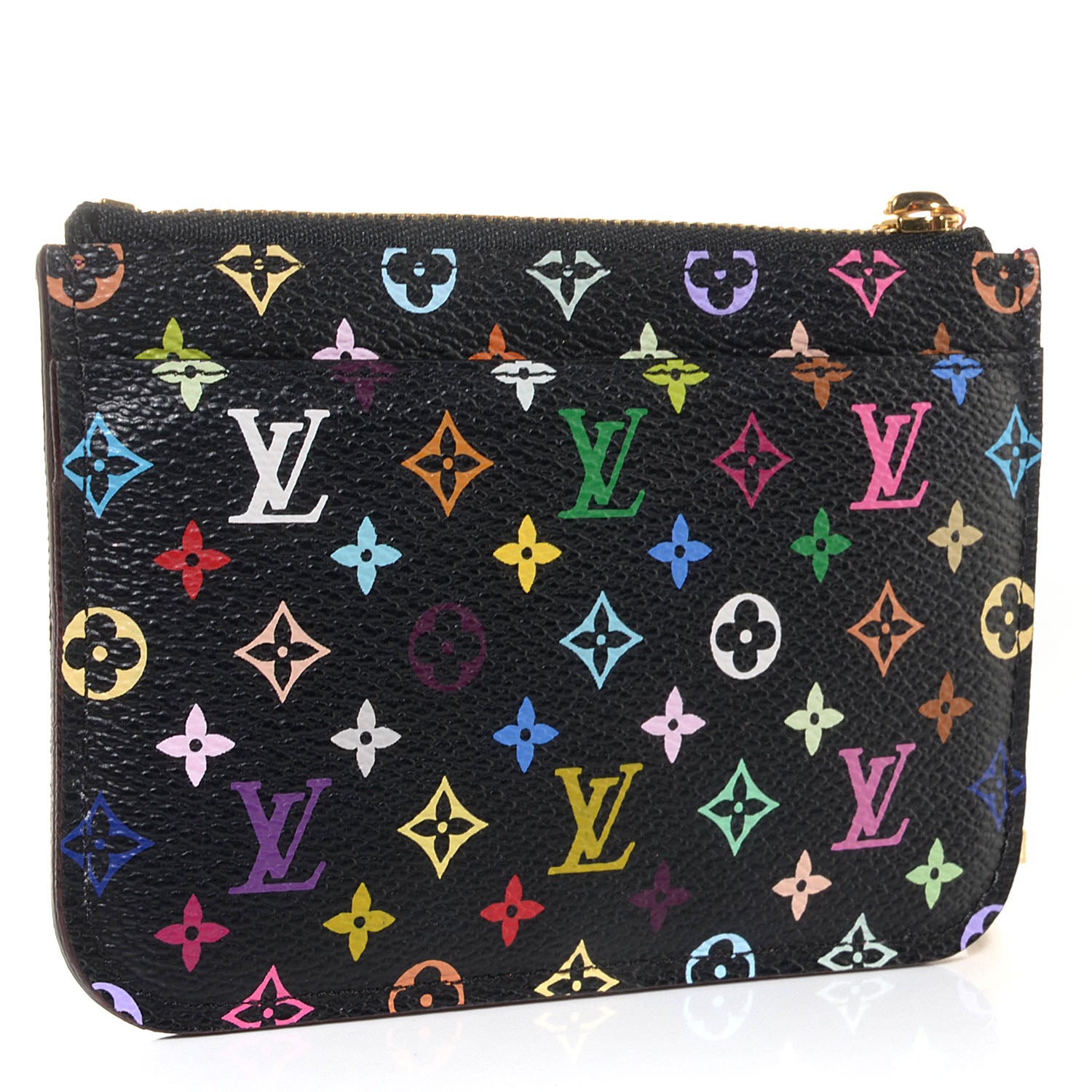 Louis Vuitton Monogram Multicolor Key Pouch Black Grenade 3 of 7