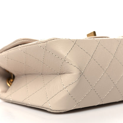 Chanel Aged Calfskin Quilted 2.55 Reissue Mini Flap Light Beige 9 of 11