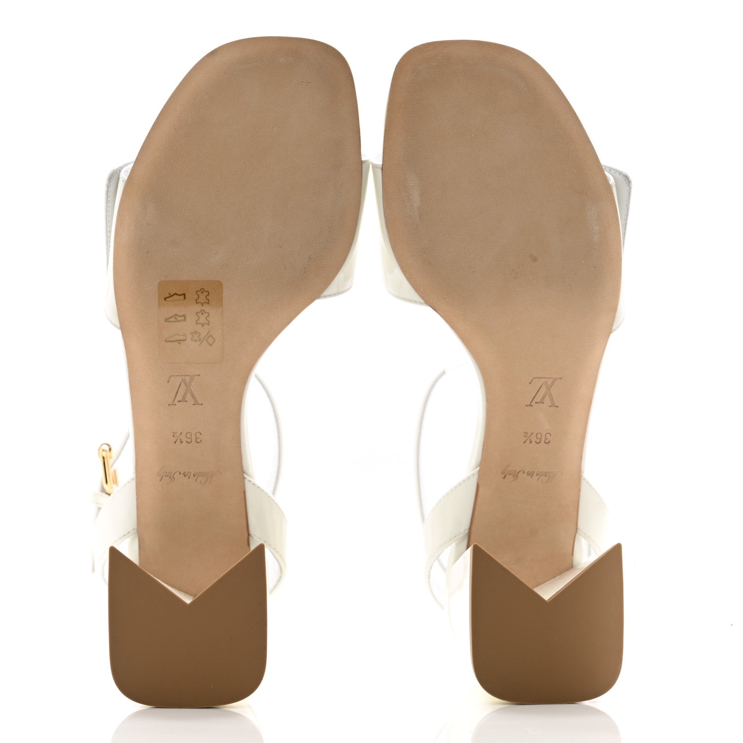 Louis Vuitton Patent Calfskin Shake Platform Sandal 36.5 White 5 of 13