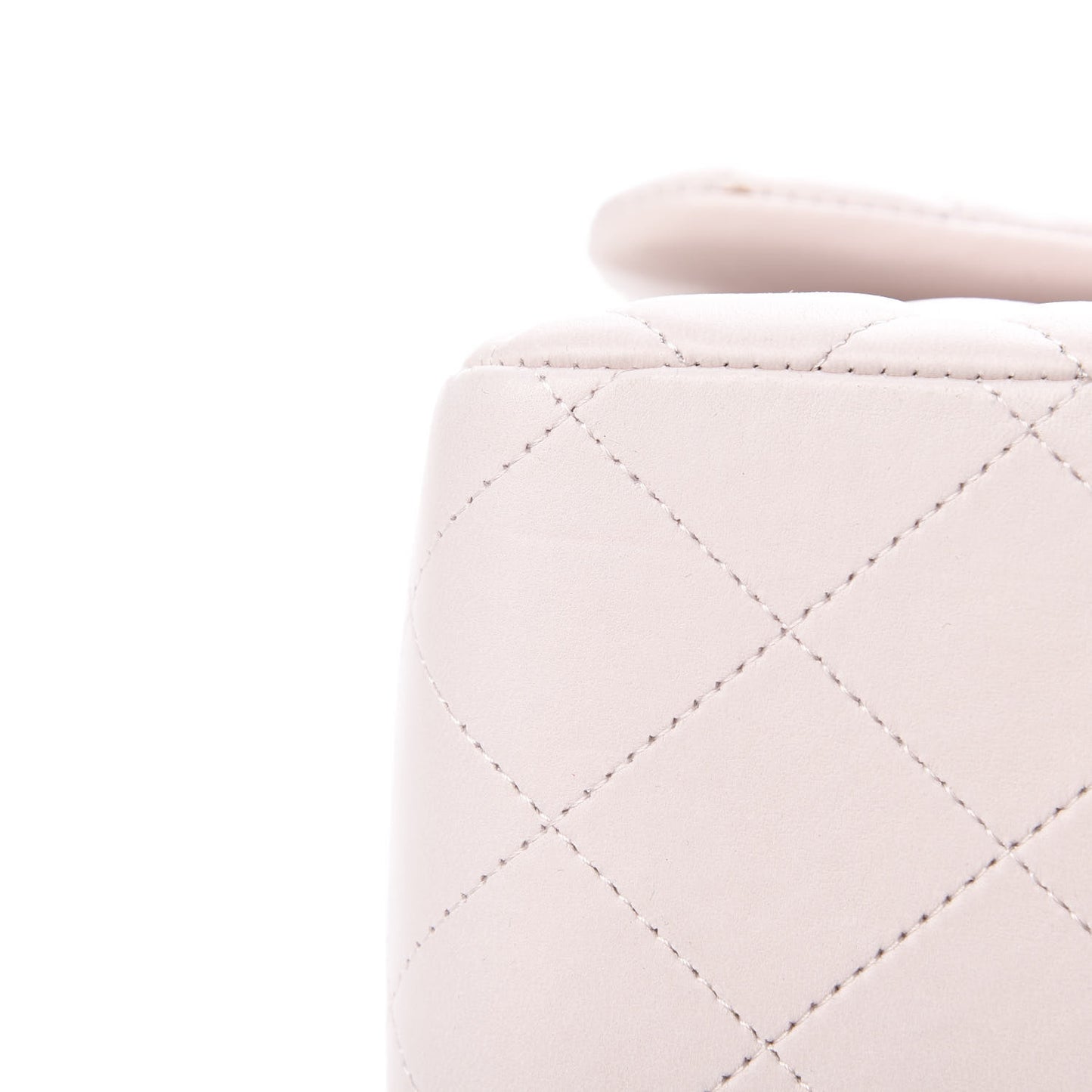 Lambskin Quilted Jumbo Double Flap Light Pink