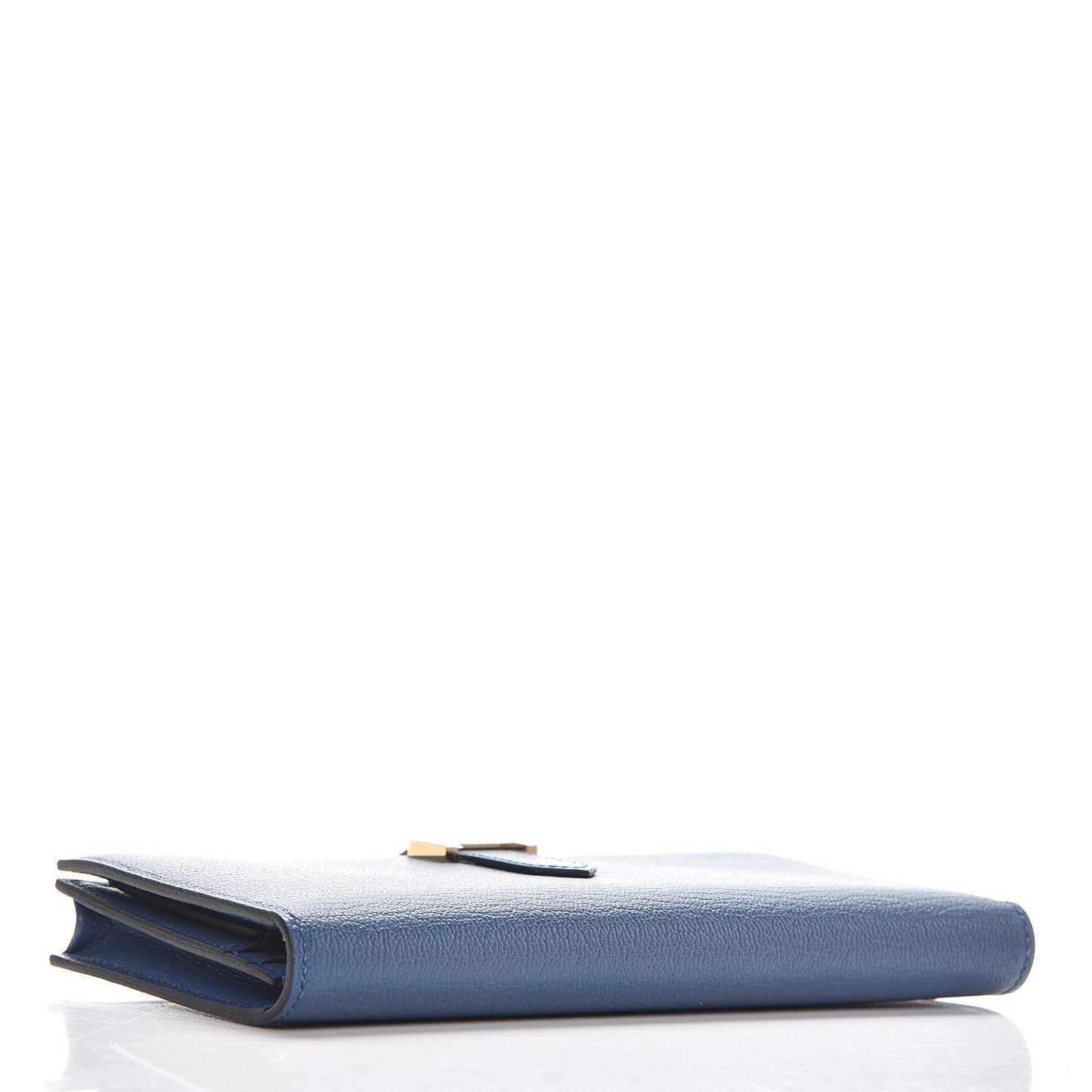 Chevre Mysore Bearn Gusset Wallet Bleu Agate