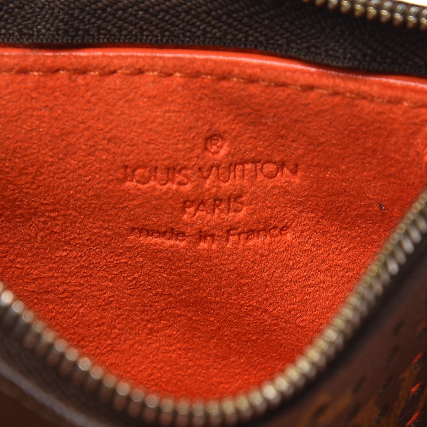 Monogram Perforated Key Pouch Orange
