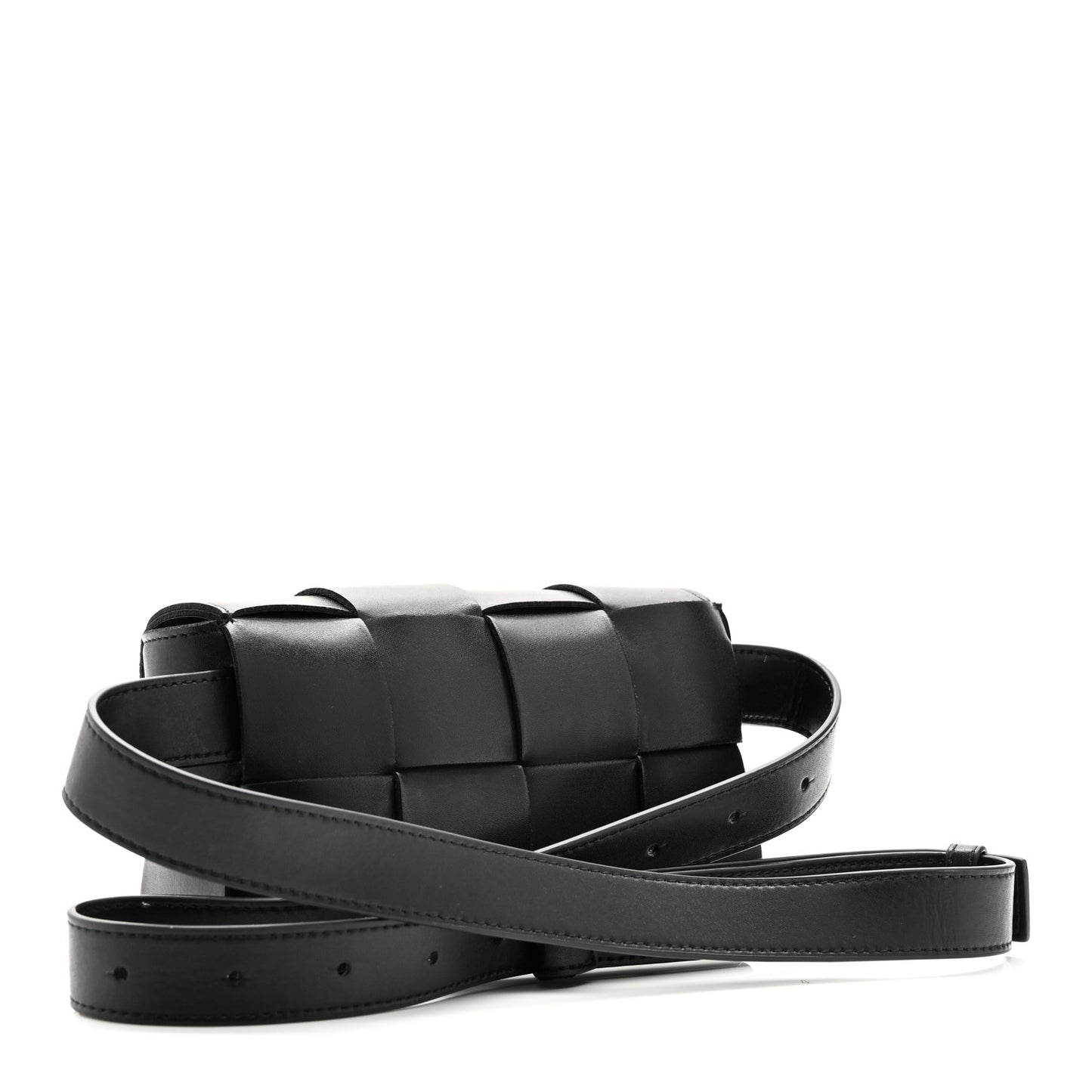 Nappa Maxi Intreccio The Belt Cassette Bag Black
