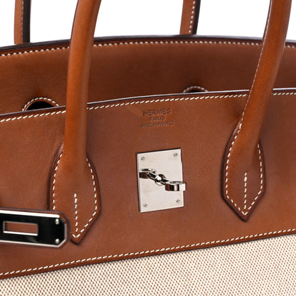 Hermes Toile Barenia Birkin 35 Fauve 13 of 13