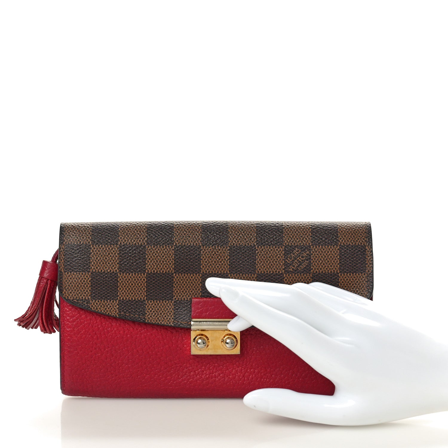 Louis Vuitton Damier Ebene Croisette Wallet Lie De Vin 2 of 8