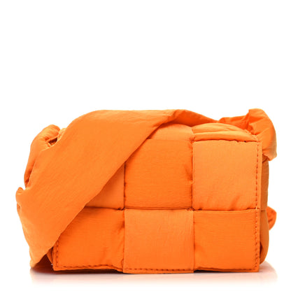 Bottega Veneta Nylon Intrecciato Mini Padded Tech Candy Cassette Bag Orange 1 of 11