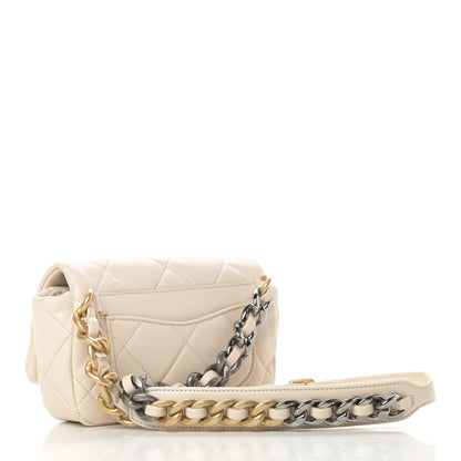 Chanel Lambskin Quilted Chanel 19 Waist Bag Light Beige 3 of 10