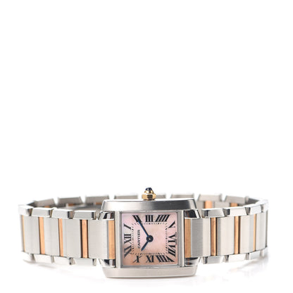 Cartier Stainless Steel 18K Pink Gold Mother of Pearl 20mm Tank Francaise Quartz Watch 2 of 5