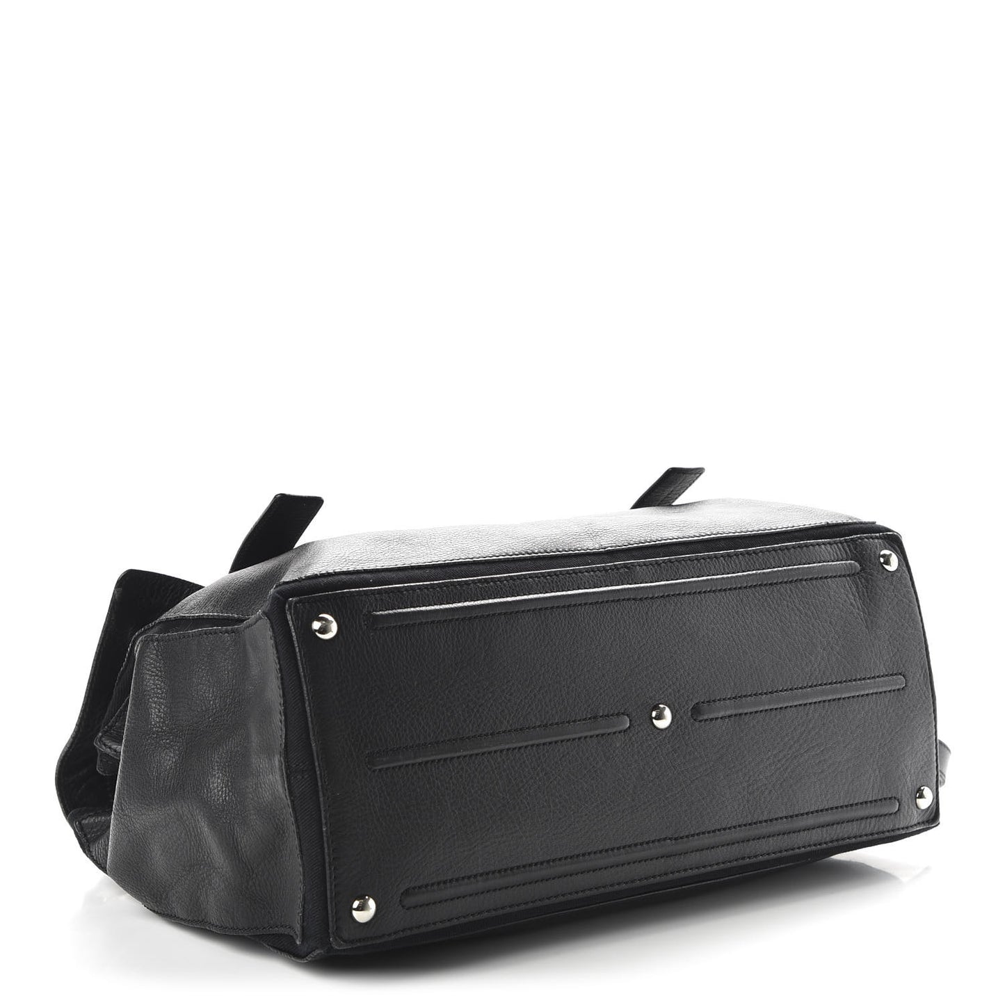 Calfskin Canvas Large Muse Two Black