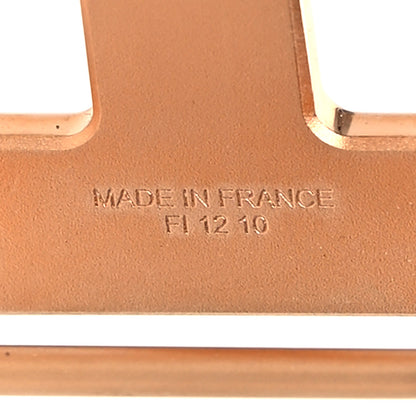 Hermes Epsom Swift 32mm H Belt 90 Etoupe Gold 4 of 8