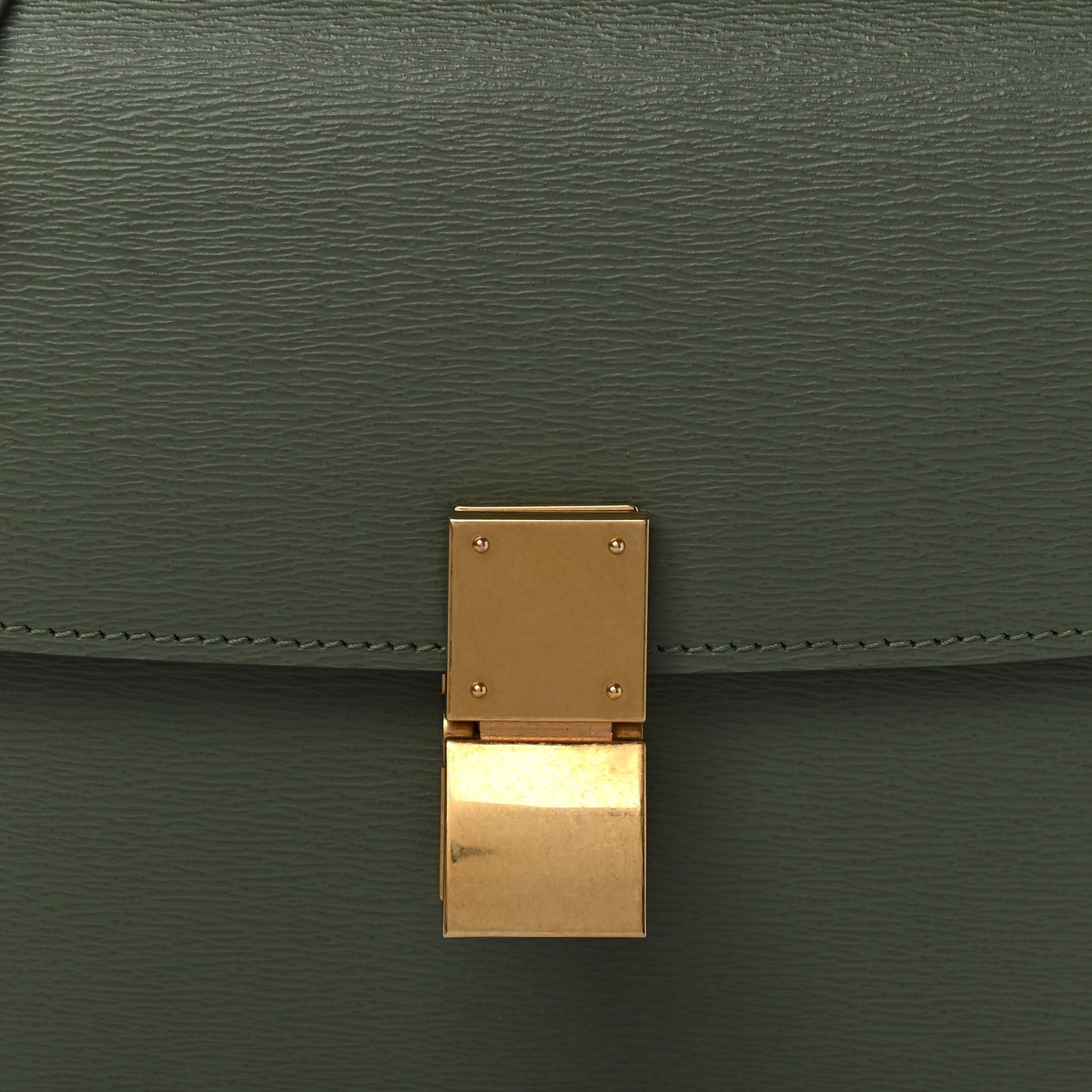 Liege Calfskin Teen Classic Box Flap Bag Light Khaki