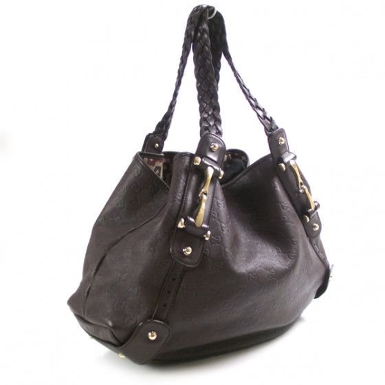 Guccissima Leather Pelham Chocolate Brown