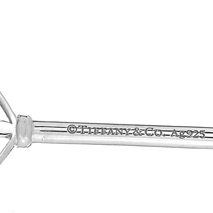 Tiffany Sterling Silver Blue Sapphire Enchant Heart Key Pendant 3 of 3