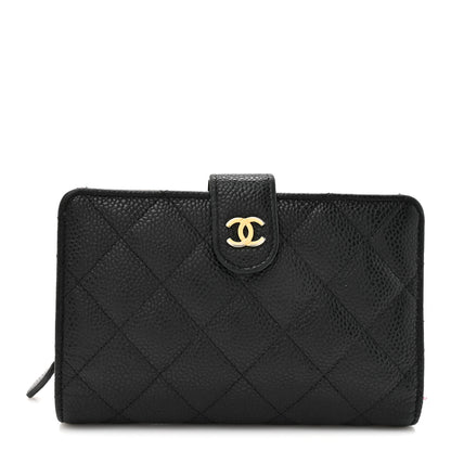 Chanel Caviar Quilted Zipped Pocket Wallet Black 1 of 10