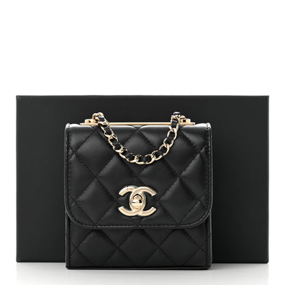 Chanel Lambskin Quilted Mini Trendy CC Chain Wallet Black 11 of 11
