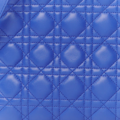 Christian Dior Lambskin Cannage Large Lady Dior Blue 8 of 10