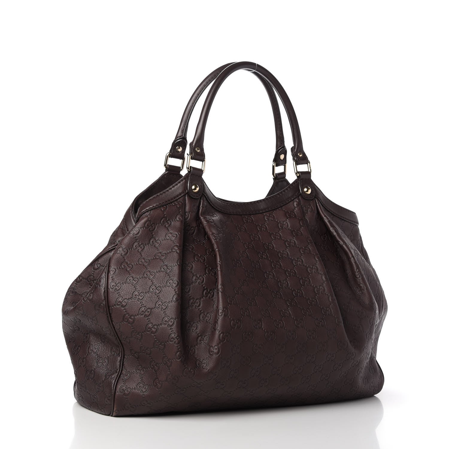 Gucci Guccissima Signature Large Sukey Tote Chocolate 3 of 10