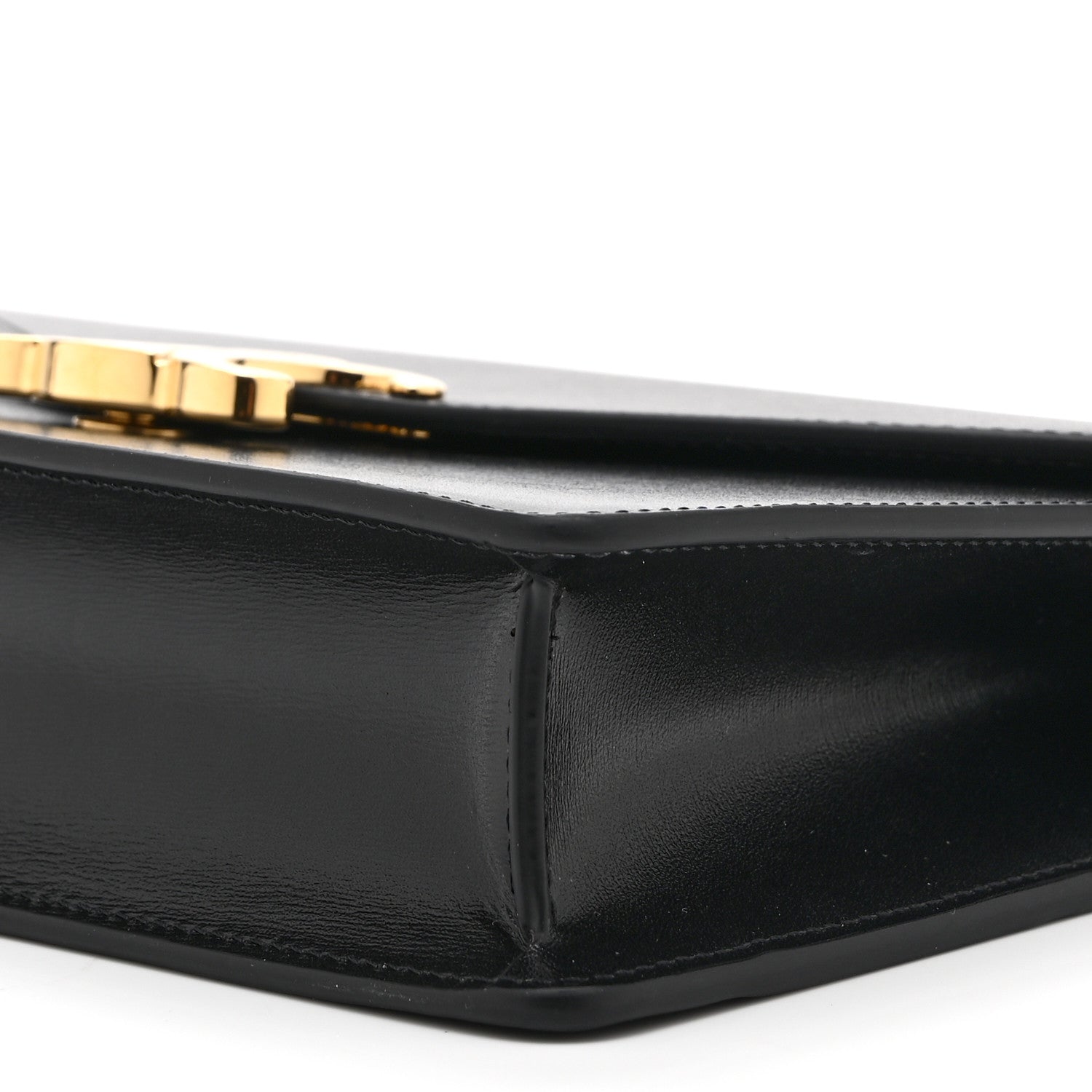 Celine Shiny Calfskin Triomphe Margo Wallet on Chain Black 10 of 10