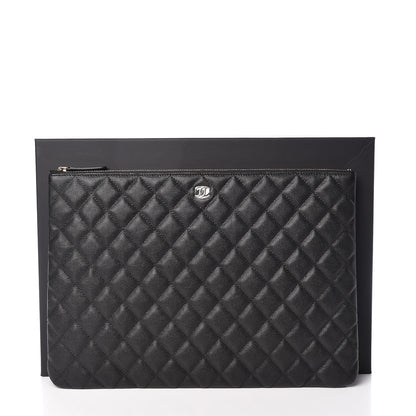 Chanel Caviar Quilted Large Cosmetic Case Black 10 of 10