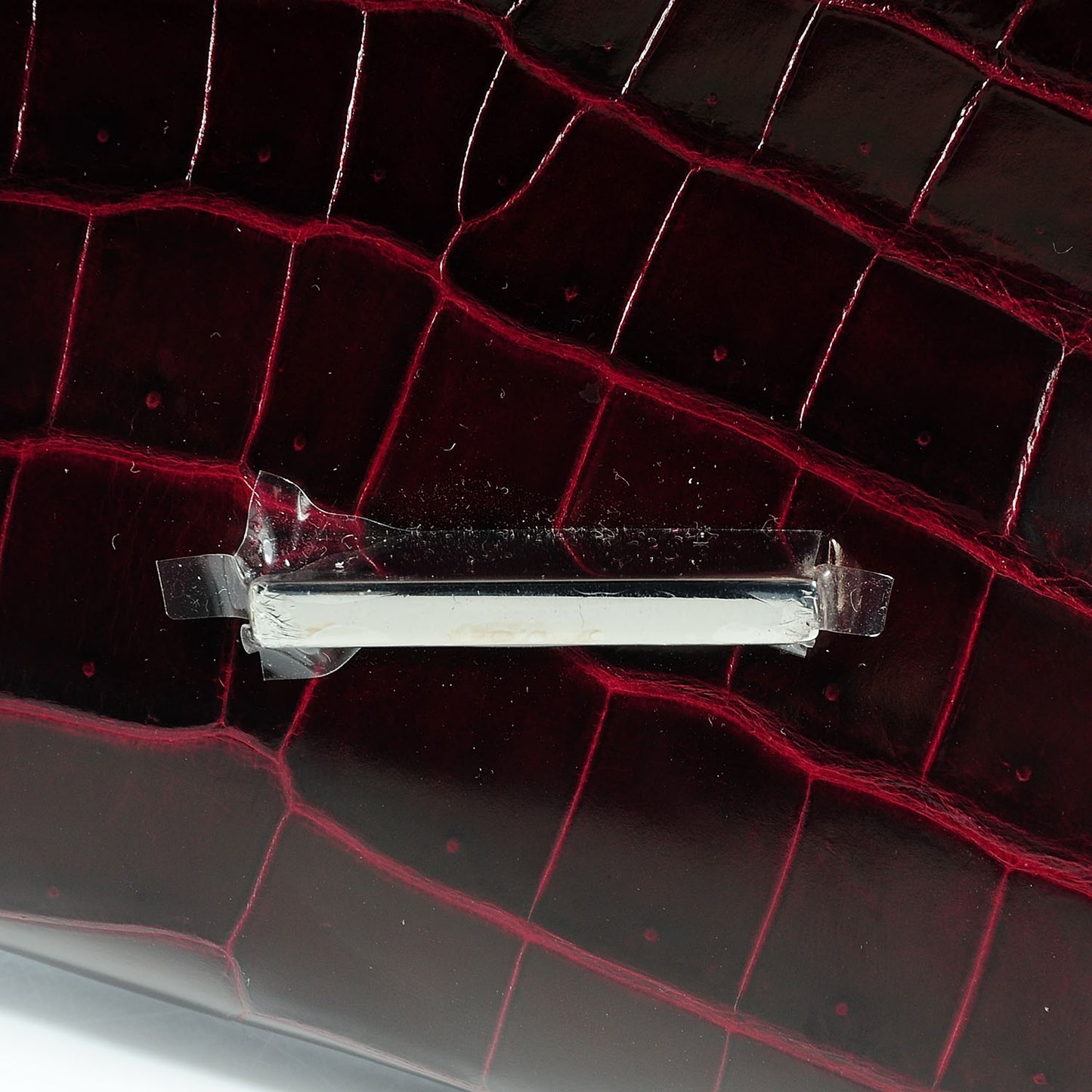 Shiny Niloticus Crocodile Egee Clutch Bordeaux