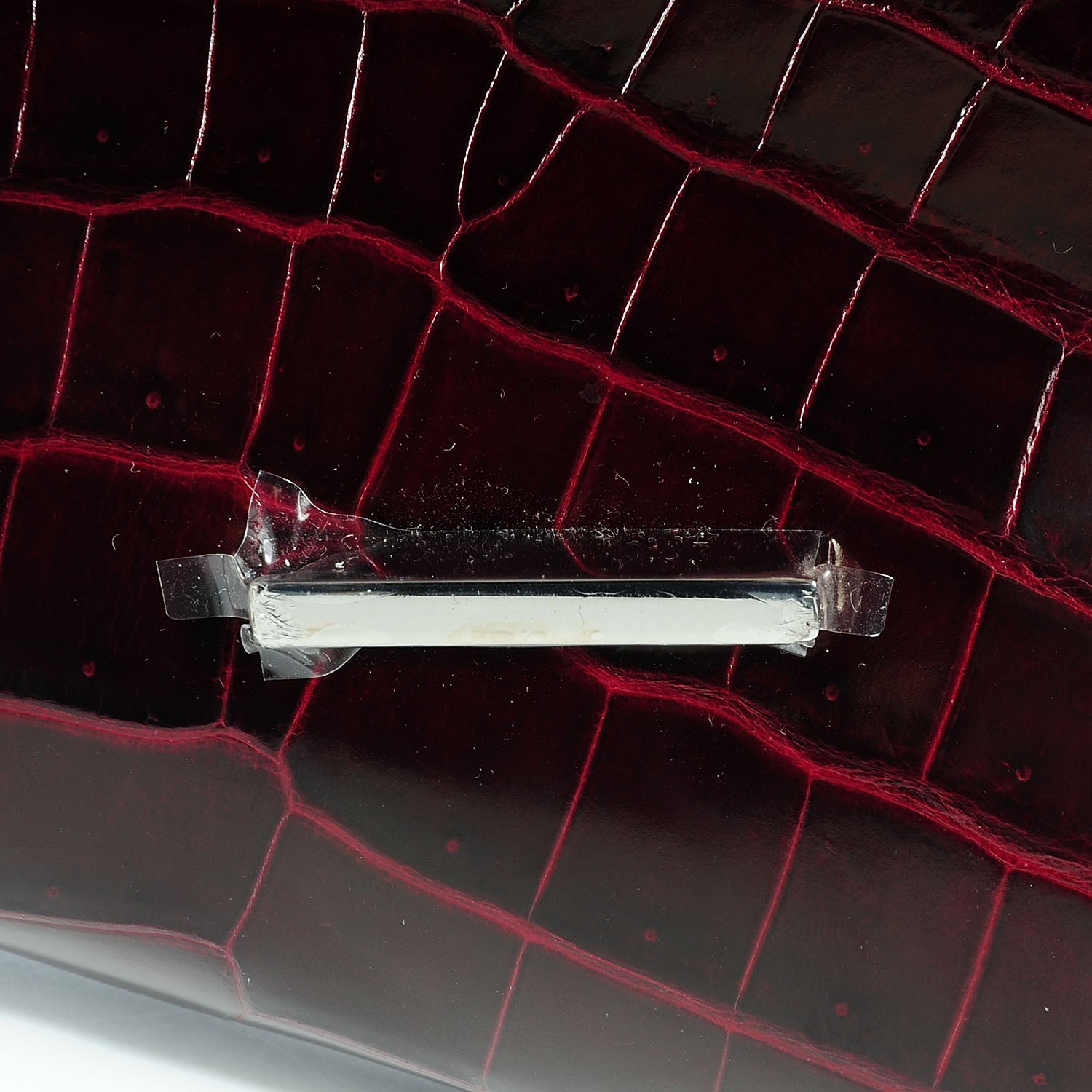 Hermes Shiny Niloticus Crocodile Egee Clutch Bordeaux 11 of 14