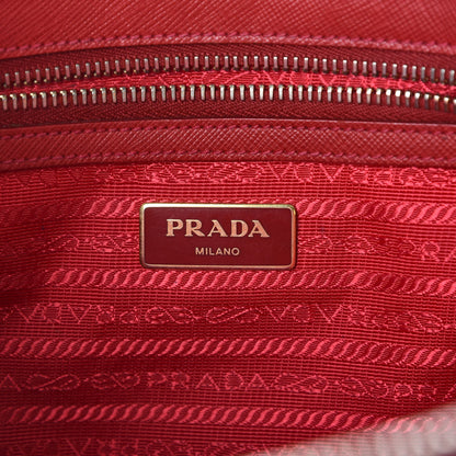 Prada Saffiano Small Galleria Double Zip Tote Fuoco 6 of 8