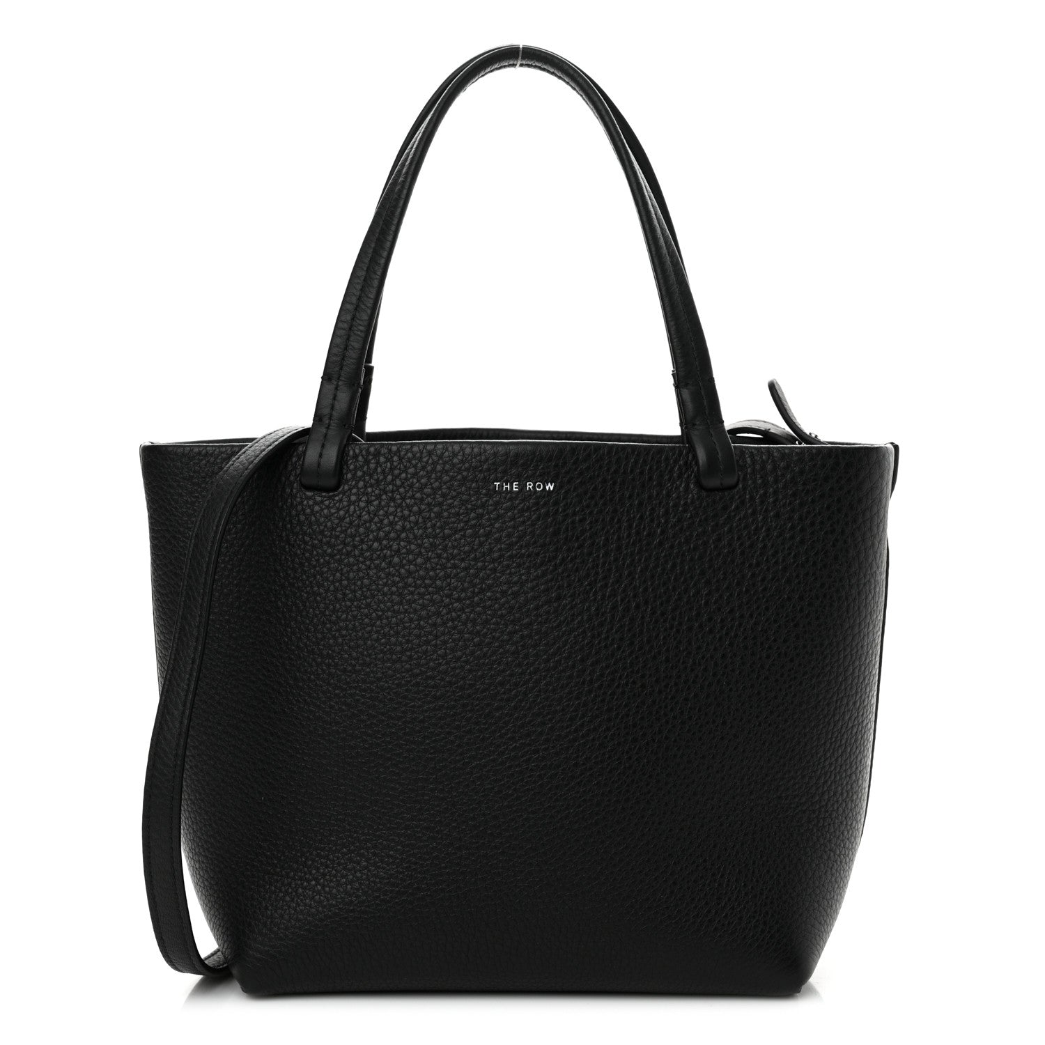 The Row Grained Calfskin Small Park Tote Black 1 of 11