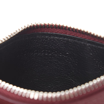 Saint Laurent Grained Calfskin 5 Fragments Zip Pouch Card Holder Burgundy 7 of 8