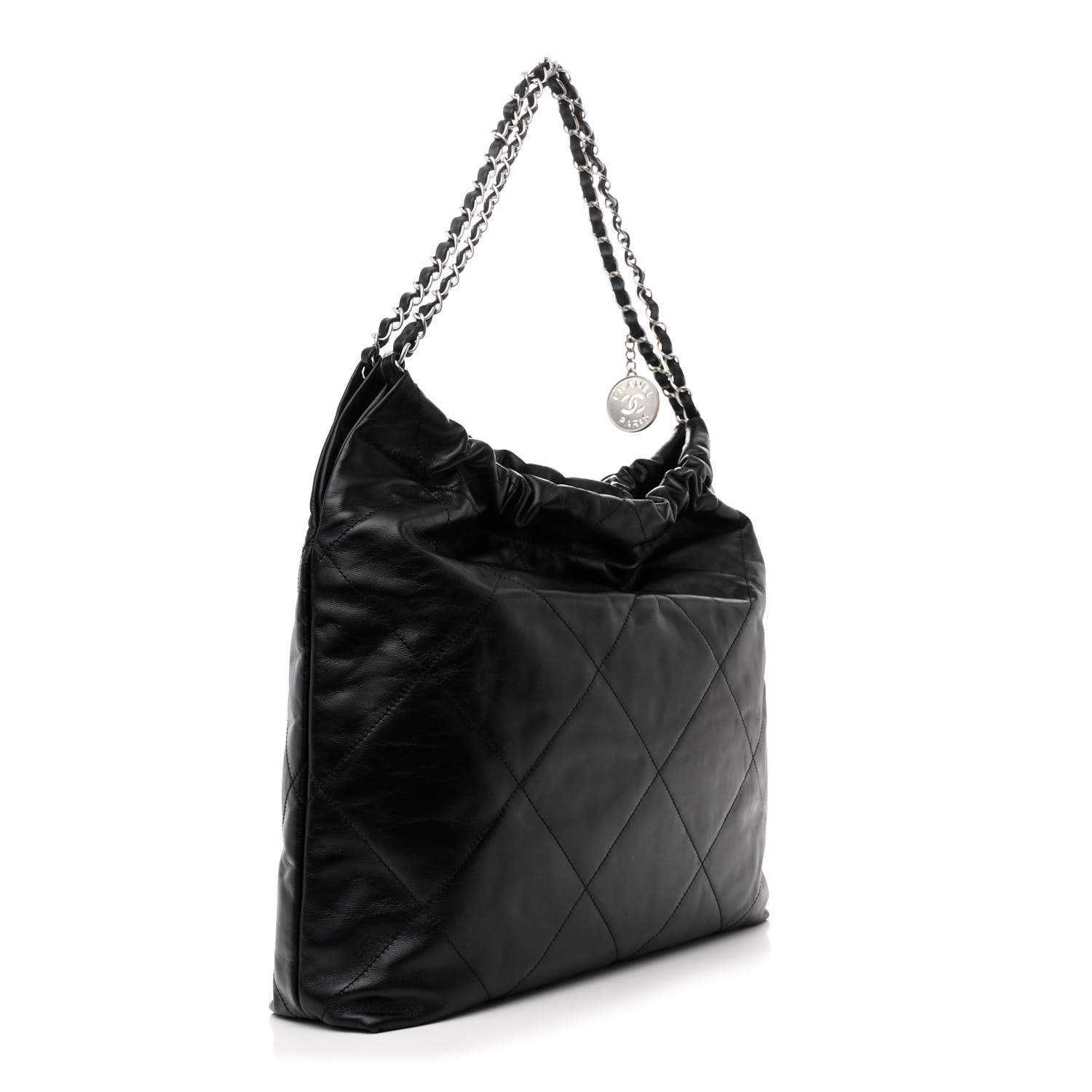 Chanel Shiny Calfskin Quilted Chanel 22 Black 4 of 13