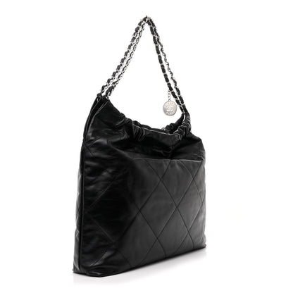 Chanel Shiny Calfskin Quilted Chanel 22 Black 4 of 13