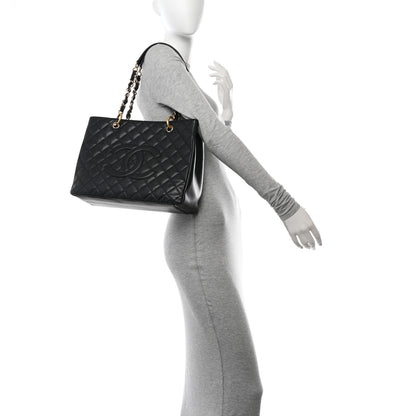 Chanel Caviar Quilted Grand Shopping Tote GST Black 2 of 10