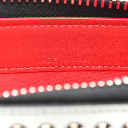 Christian Louboutin Metallic Specchio Panettone Spiked Zip Around Wallet Silver 7 of 7