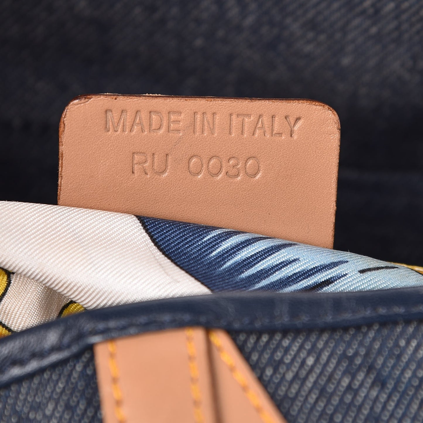 Denim Calfskin Saddle Bag Blue