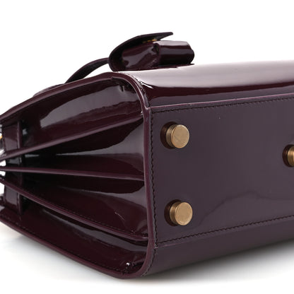 Saint Laurent Patent Nano Sac de Jour Dark Red Wine 9 of 10