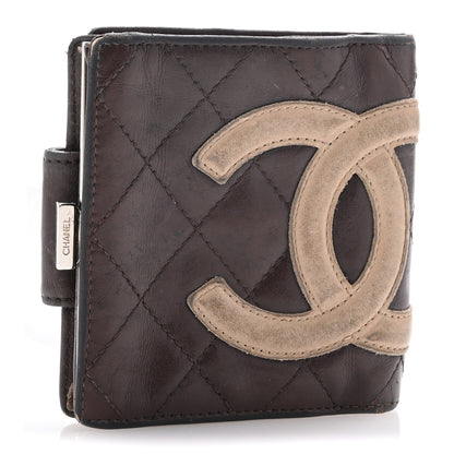 Chanel Calfskin Quilted Cambon Bi-fold Wallet Brown 3 of 14