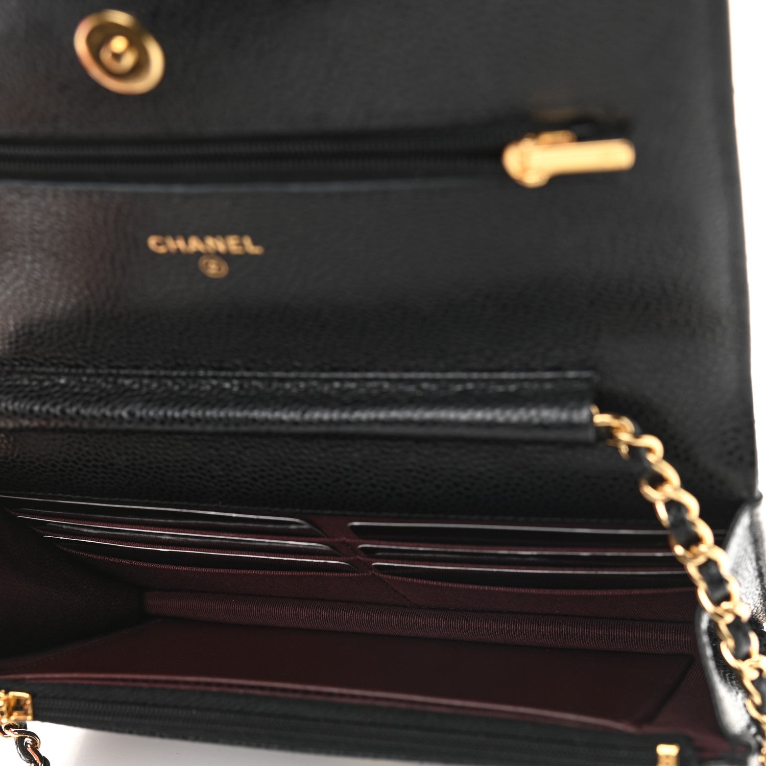 Chanel Caviar Quilted Wallet On Chain WOC Black 5 of 9