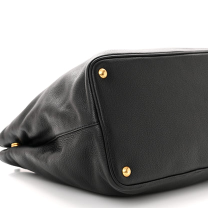 Prada Vitello Daino Tote Black 10 of 11