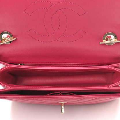 Chanel Lambskin Chevron Quilted Small Trendy CC Dual Handle Flap Bag Pink 5 of 9