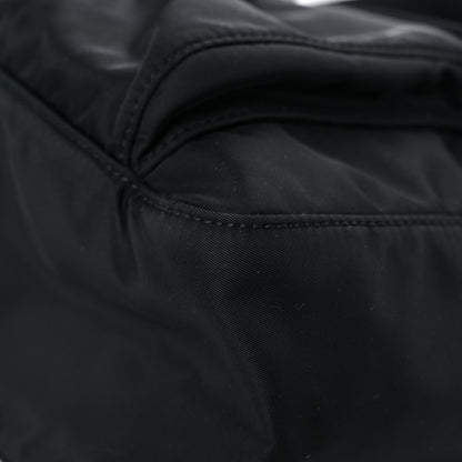 Prada Nylon Vela Saffiano Single Buckle Messenger Shoulder Bag Black 8 of 11