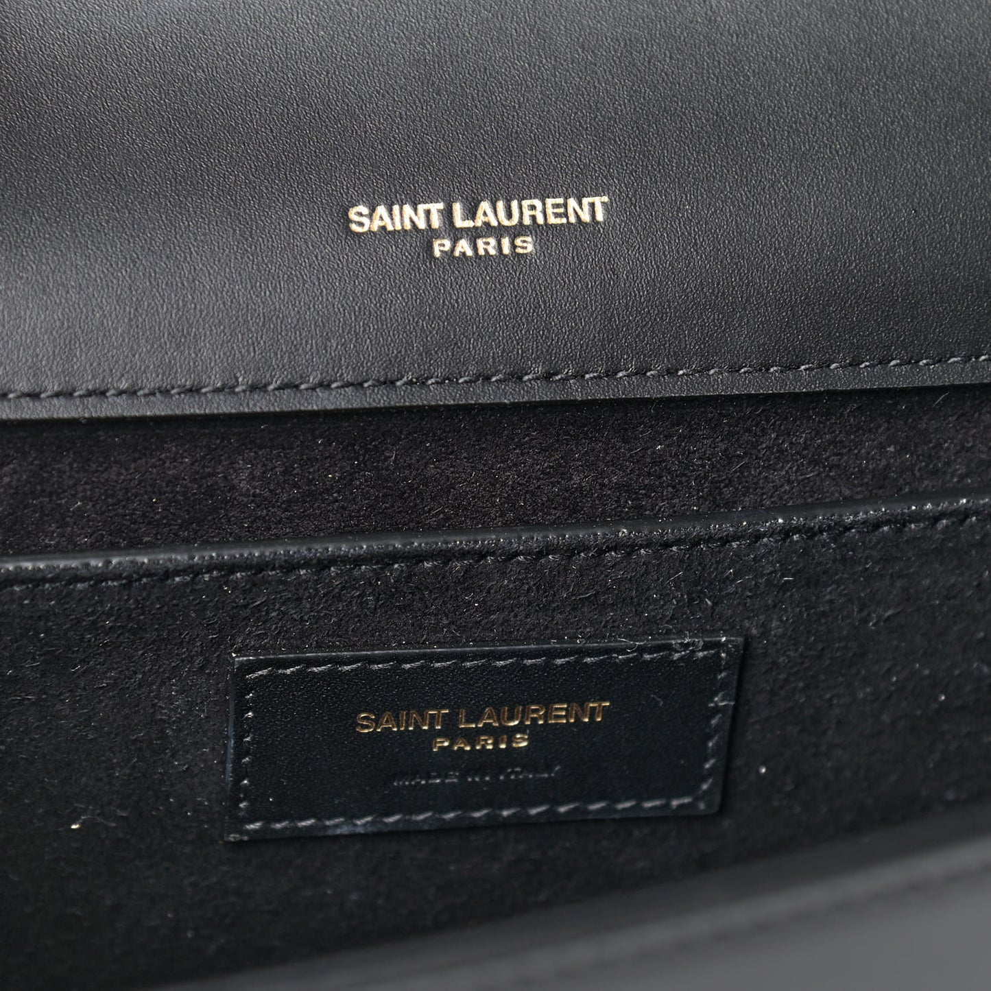 Smooth Calfskin Medium Classic Monogram Kate Tassel Satchel Black