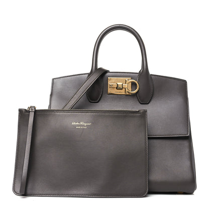 Salvatore Ferragamo Calfskin Studio Bag Caraway Seed 1 of 9