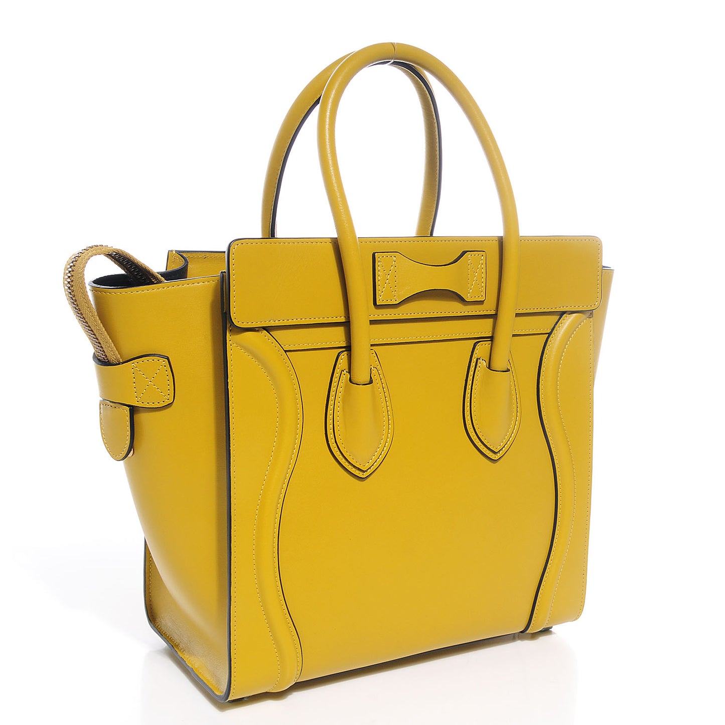 Palmelato Calfskin Micro Luggage Chartreuse