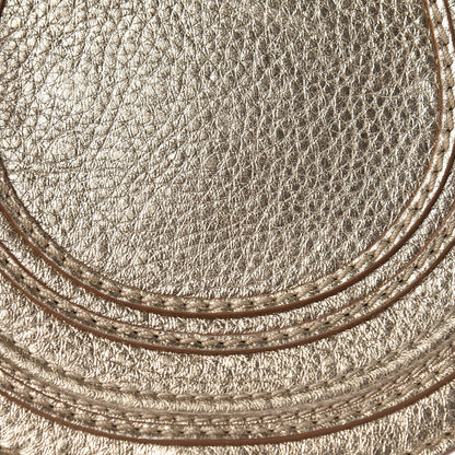 Chloe Metallic Calfskin Mini Marcie Round Crossbody Bag Gold 8 of 13