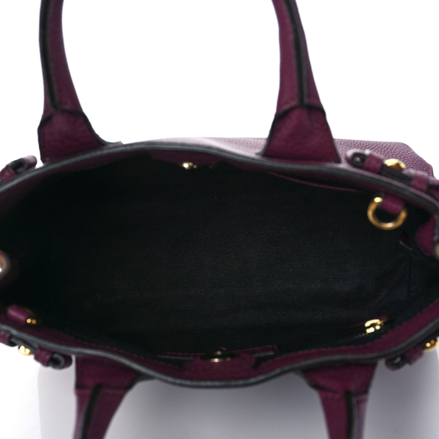 Burberry Grainy Calfskin House Check Small Banner Tote Mahogany Red 9 of 22