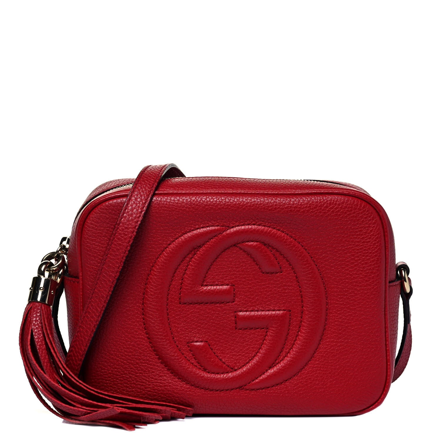 Gucci Pebbled Calfskin Small Soho Disco Bag Tabasco Red 1 of 9